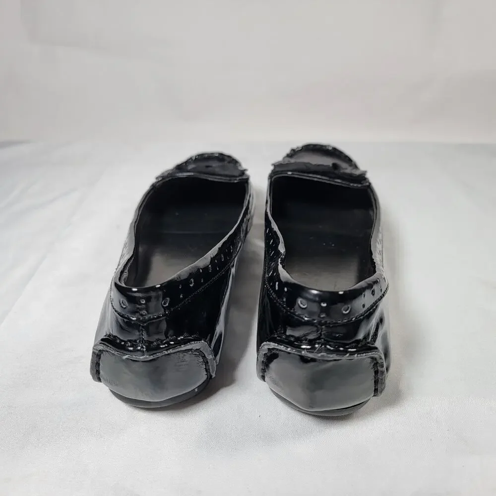 Nine West WNCICI Women 8.5M Black Patent Loafers Ballet Flats Slip On New In Box